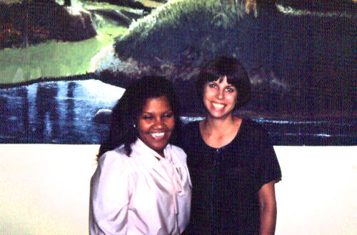 Laura with Nilsa Our language instructor